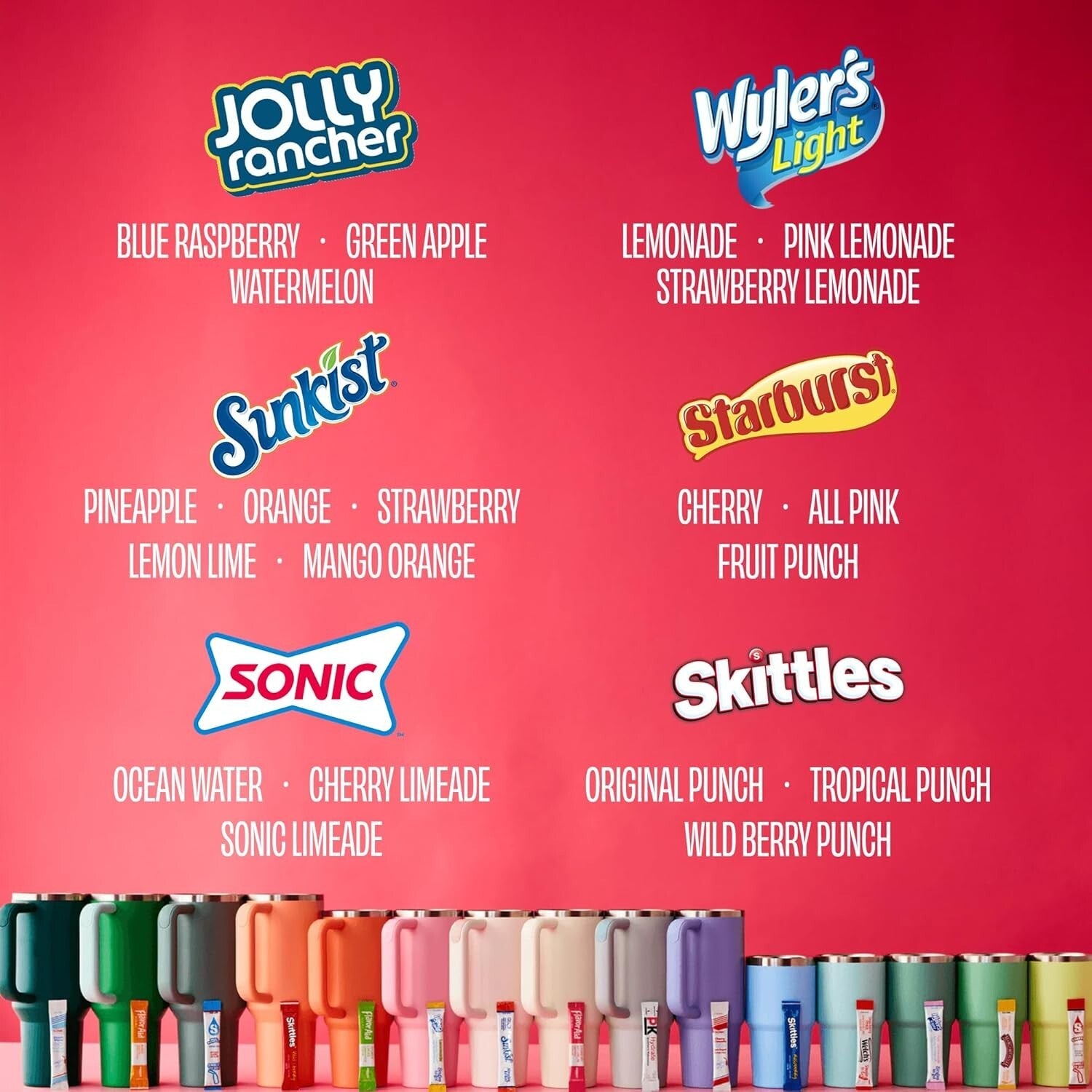 Exciting 120ct Drink Mix Pack - Sugar-Free Flavors from Skittles, Starburst