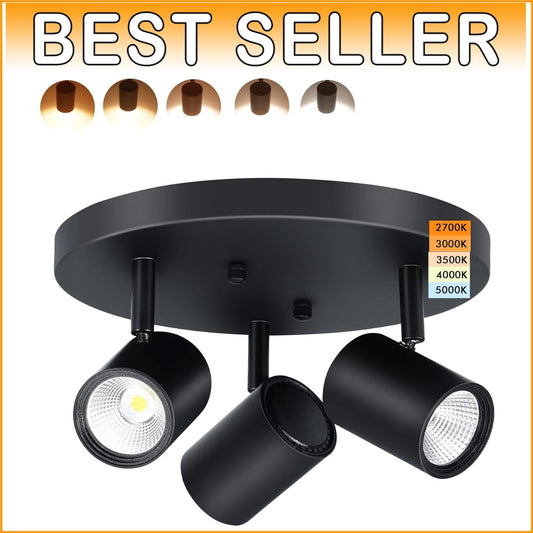 Elegant 5CCT Dimmable Track Light with Pivoting Heads - Flush Mount Design