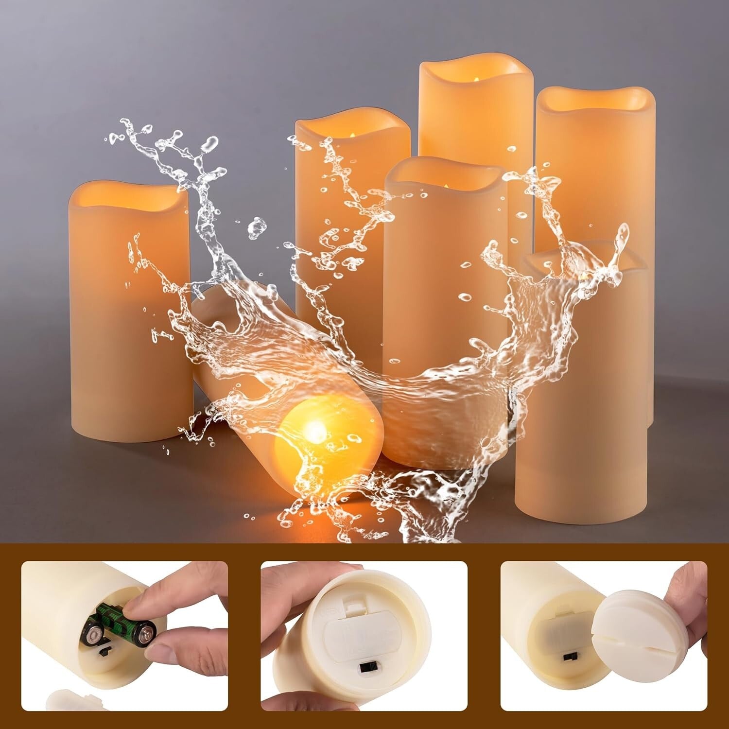 Elegant 120-Pack Flameless Candles - Remote Control & Timer for Safe Ambiance