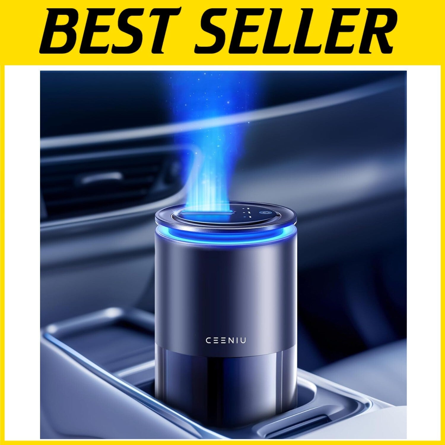 Luxury Battery-Powered Car Air Freshener with Adjustable Modes & Fountain Mist