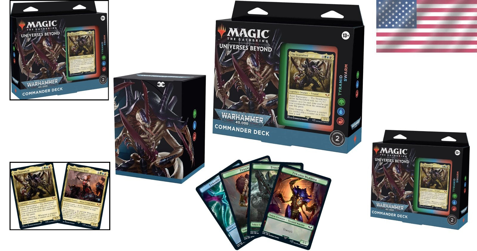 Ready-to-Play Warhammer 40K Magic: The Gathering Commander Deck — Tyranid Swarm