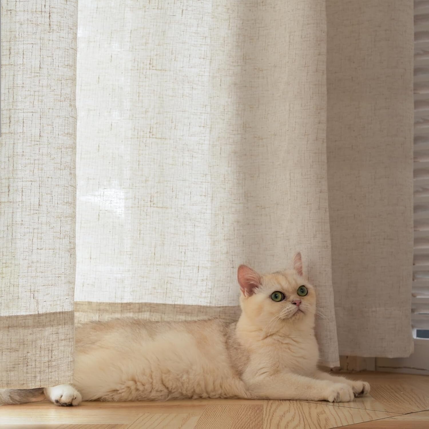 Luxurious 50x102 Linen Blend Curtains - Rod Pocket & Back Tab - Machine Washable