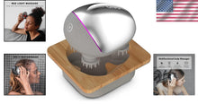 Load image into Gallery viewer, Rechargeable Portable Scalp Massager with Bamboo Base for Stress Relief Anywhere