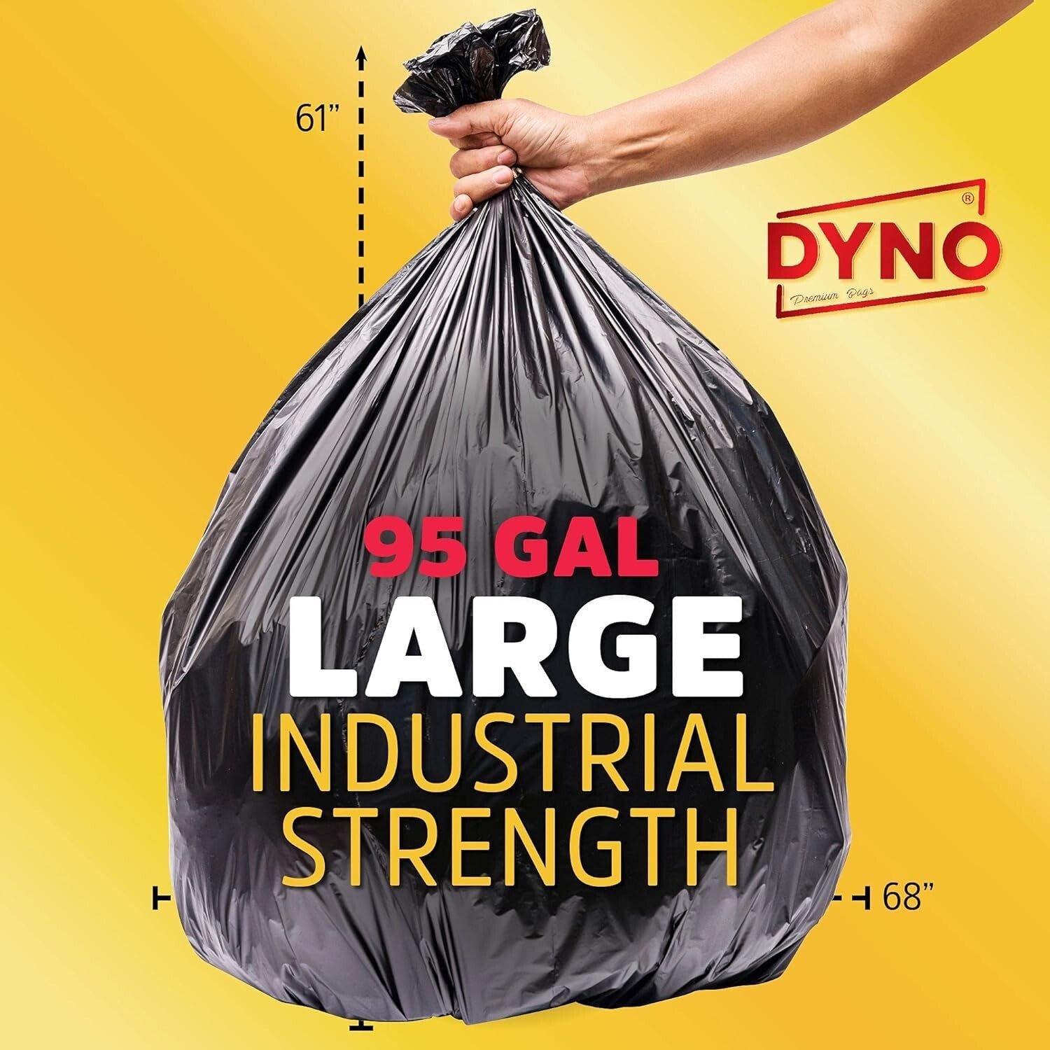 Durable 2 Mil Black Trash Bags - 25 Count for Industrial & Residential Waste