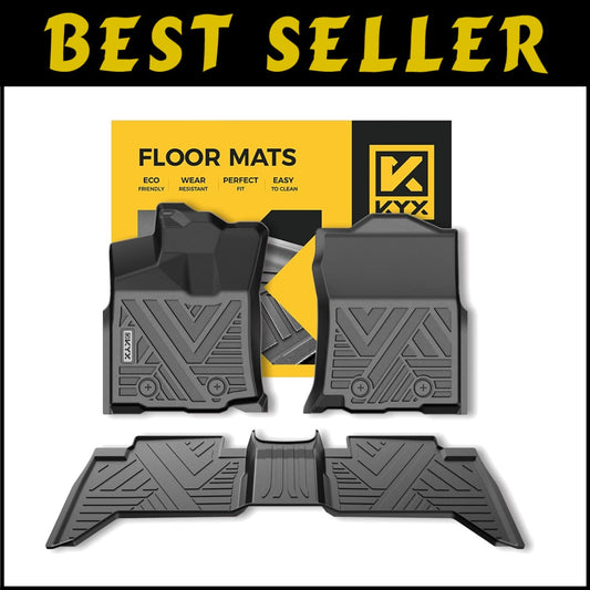 Non-Slip All Weather Floor Liners for 2018-2023 Tacoma Double Cab - Easy Clean