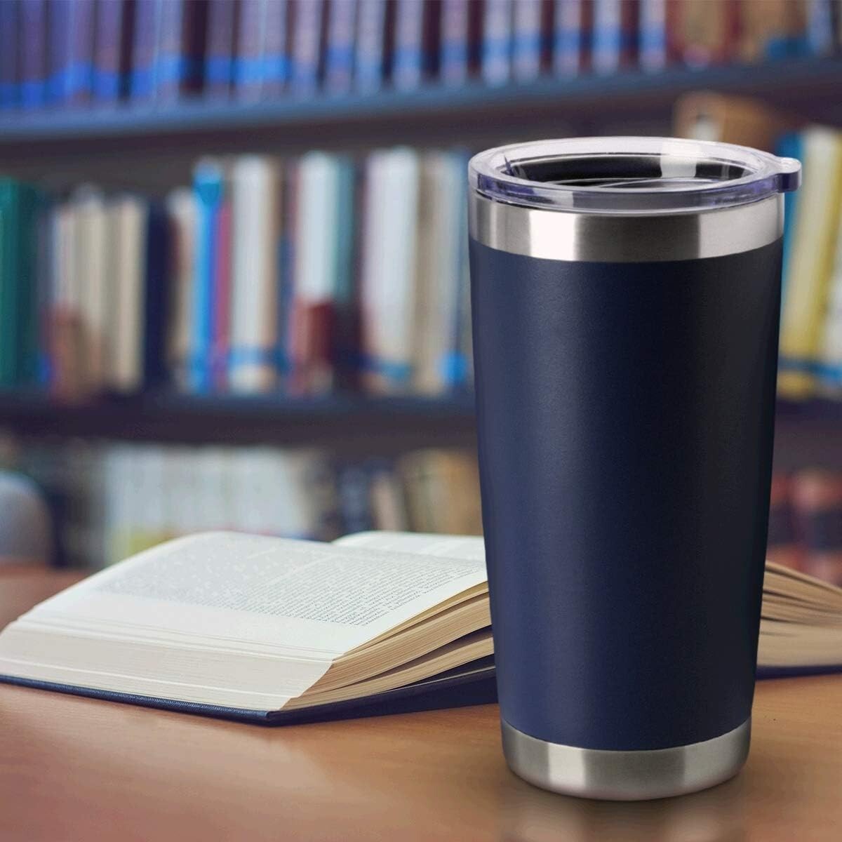 20oz Navy Travel Tumblers - 4-Pack Stainless Steel Insulated Cups for Hot & Cold