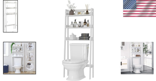 Durable 3-Tier Bathroom Organizer Above Toilet - Easy Assembly, 90lbs Capacity