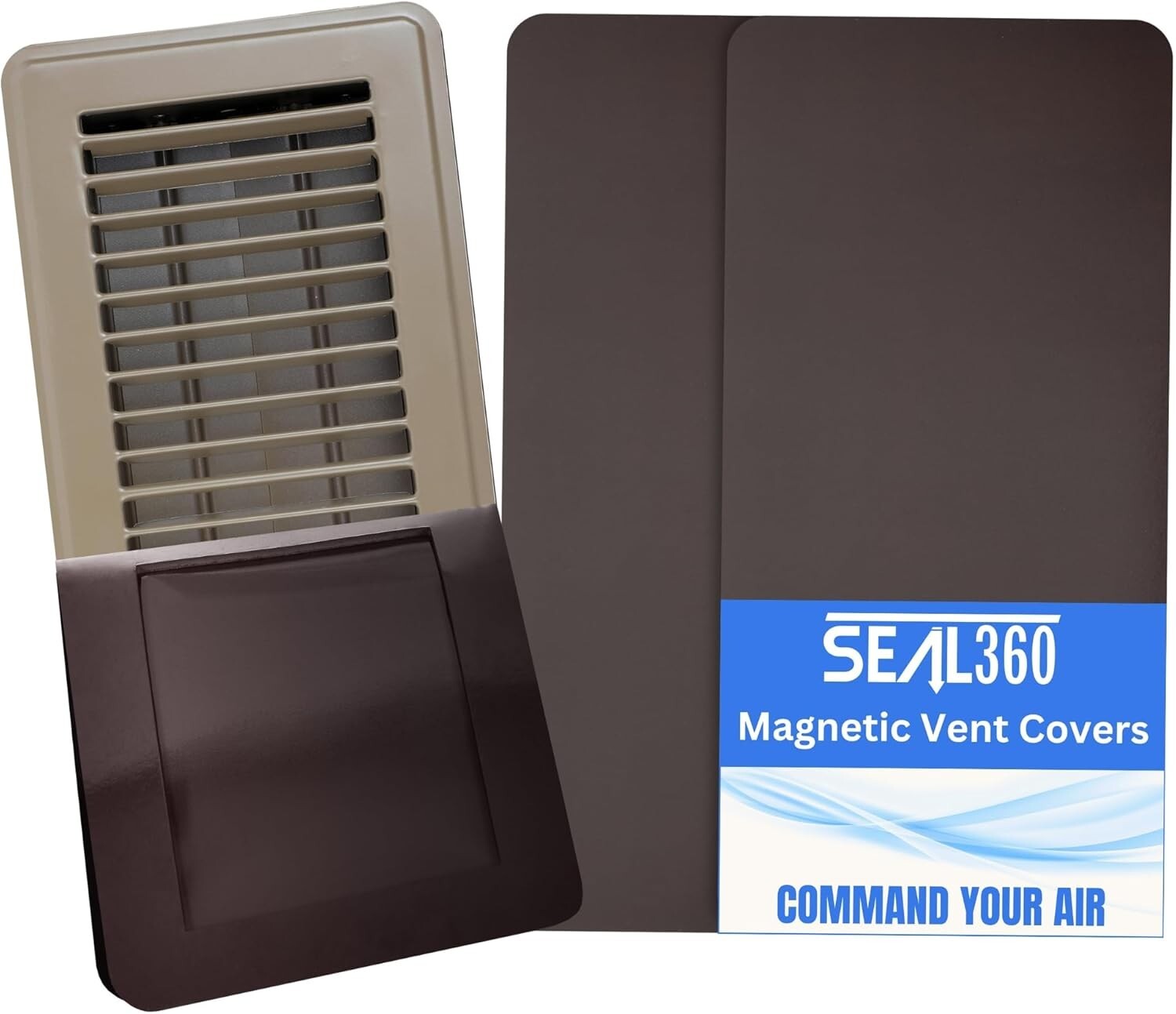 Brown Magnetic Vent Covers Set - Ideal for Floor, Wall, and Ceiling Vents 2-Pack