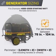 Load image into Gallery viewer, NFPA Rated Waterproof Cover for 4,000-12,500 Watt Generators - GenTent Support