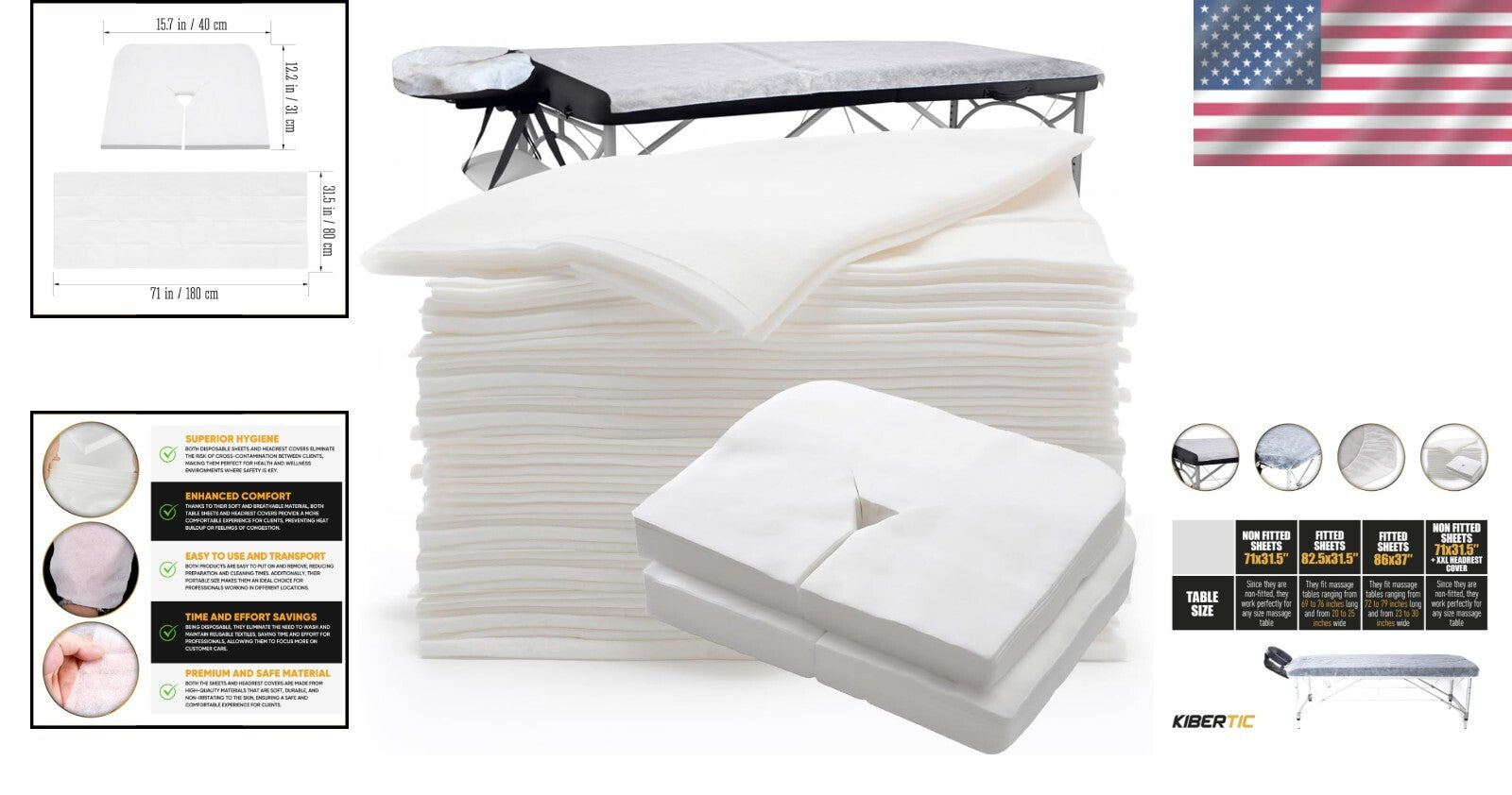 Premium 200 PCS Disposable Massage Sheets & Face Cradle Covers for Professionals