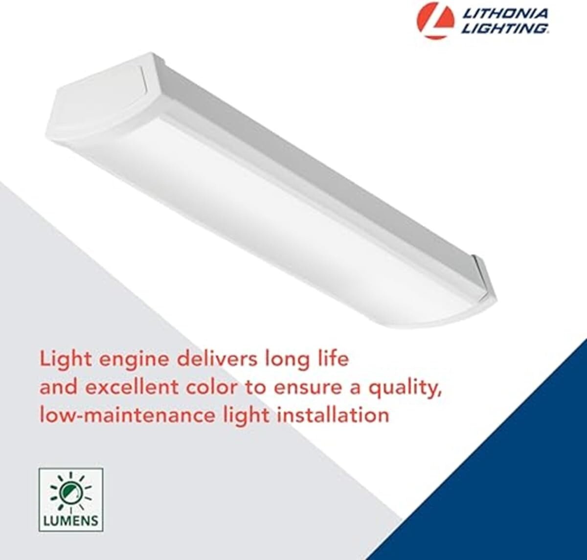 Energy-Efficient LED Ceiling Fixture - 4000 Lumen, Selectable White for Kitchens