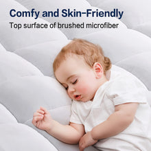 Load image into Gallery viewer, Pillow Top Comfort King Mattress Pad - Deep Pocket, Soft &amp; Washable Design