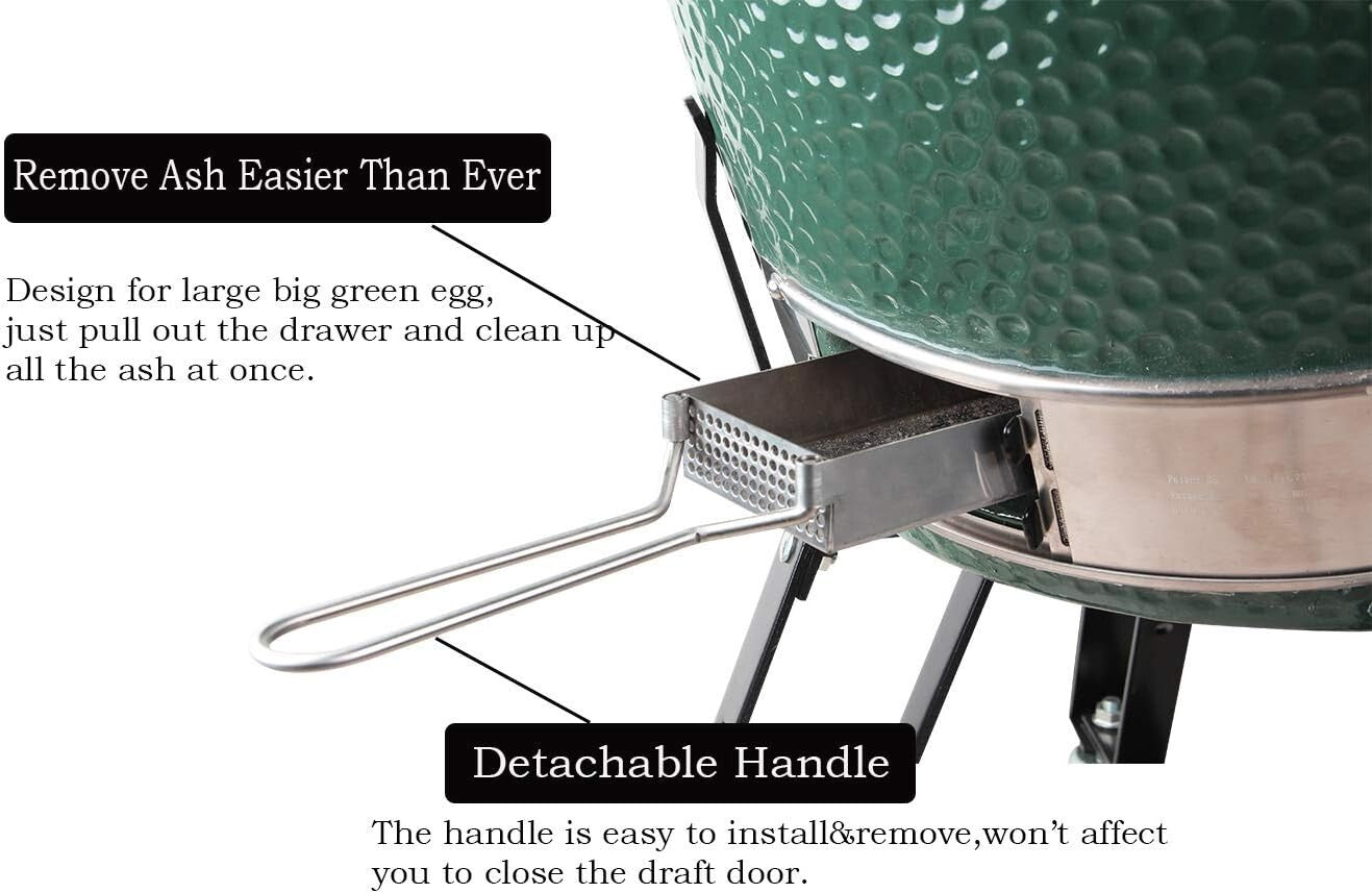 Innovative Ash Drawer Accessory for Large Big Green Egg - Quick & Easy Clean-Up