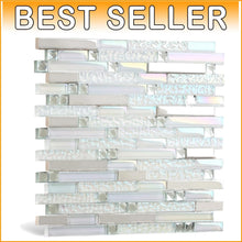 Load image into Gallery viewer, Glossy Interlocking Sheets of Iridescent Glass for Kitchen Backsplash &amp; Accents