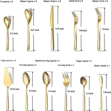 Load image into Gallery viewer, Elegant 46-Piece Gold Dining Set - High-Quality Stainless Steel &amp; Ideal Gift