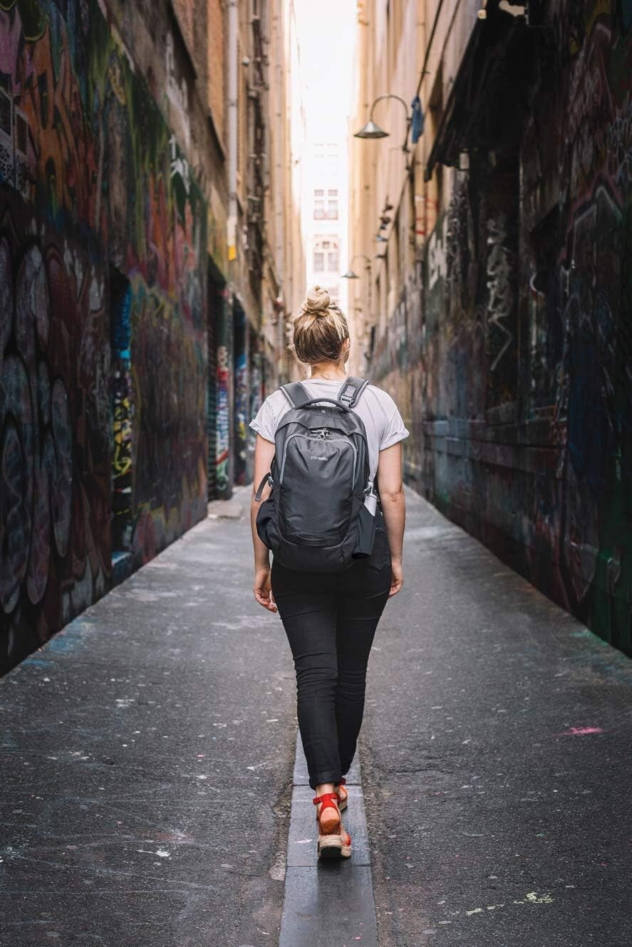 Lightweight 25L Anti-Theft Daypack with Cut-Resistant Features - Lakeside Blue