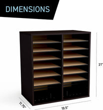 Load image into Gallery viewer, Sturdy Freestanding Wooden Organizer with Adjustable Shelves - Elegant Design