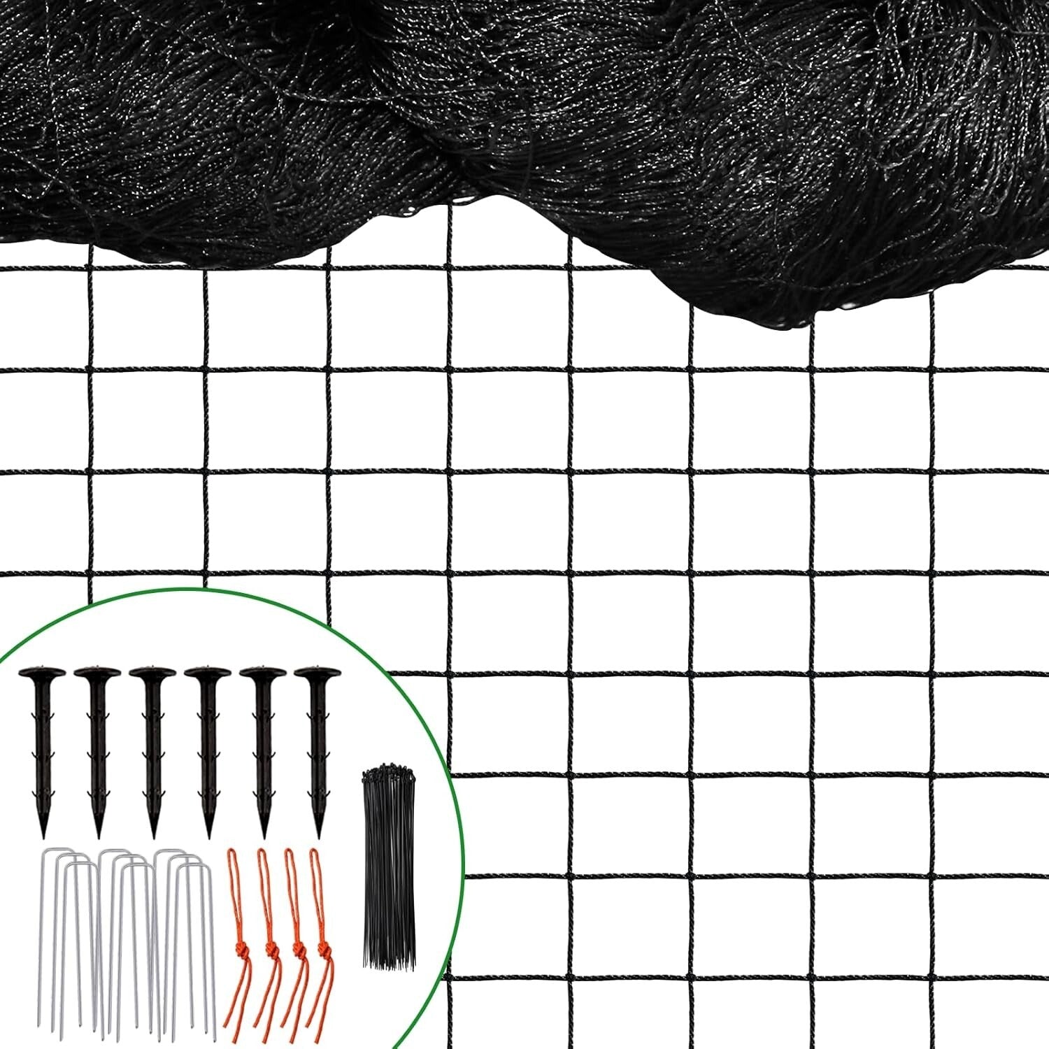 Durable 25x100ft Garden Netting - Multi-Purpose Protection for Fruits & Fowl