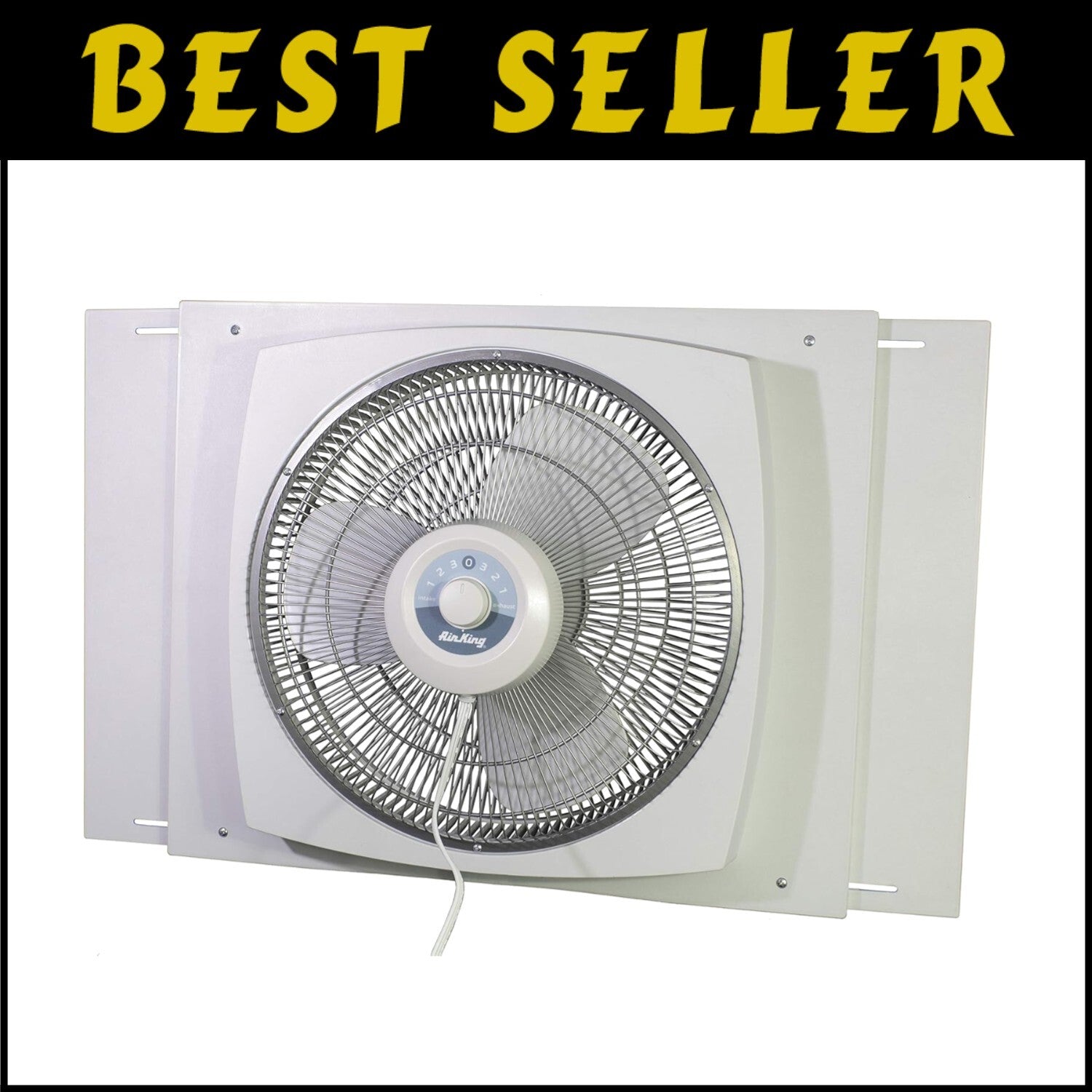 16-Inch White Window Fan - Efficient Air Circulation with 3 Speeds