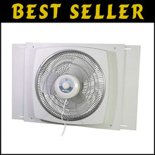 Load image into Gallery viewer, 16-Inch White Window Fan - Efficient Air Circulation with 3 Speeds