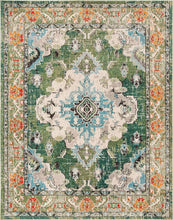 Load image into Gallery viewer, Bohemian Chic Area Rug 6'7" x 9'2" - Distressed Design, Kid &amp; Pet Friendly