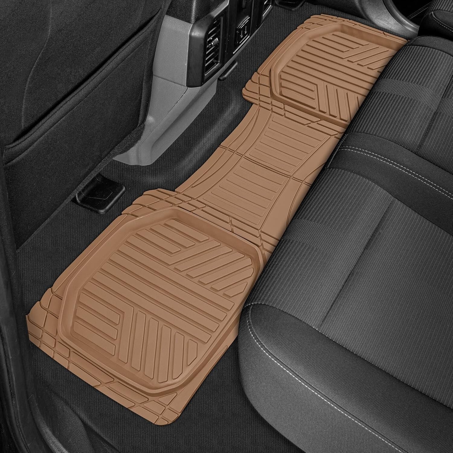 FlexToughXL Heavy-Duty Floor Mats - Universal Fit for Cars & SUVs - Beige
