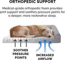 Load image into Gallery viewer, Pinsonic Quilted L-Shaped Dog Bed for Large Breeds - Jumbo Size, Cozy Comfort