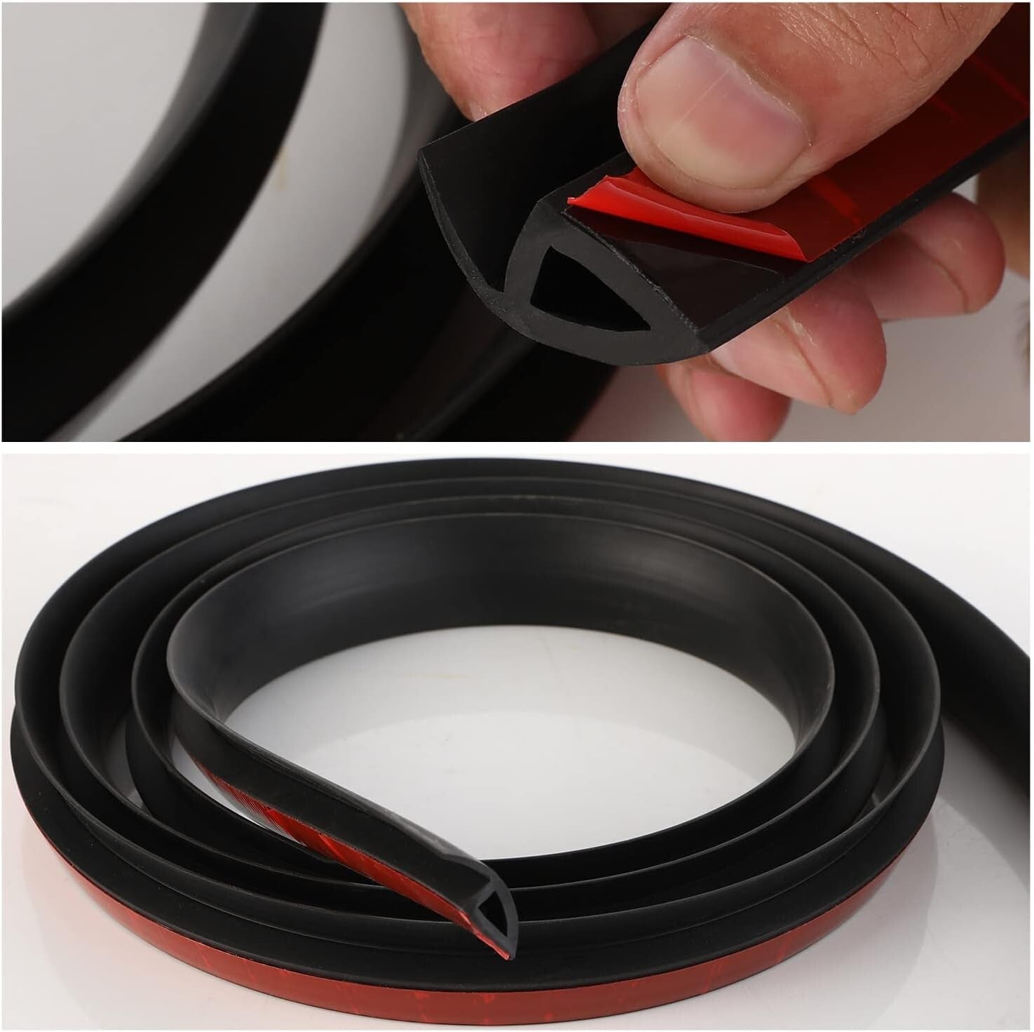 Durable Self-Adhesive Floor and Carpet Transition Strip - 20FT Black Edging