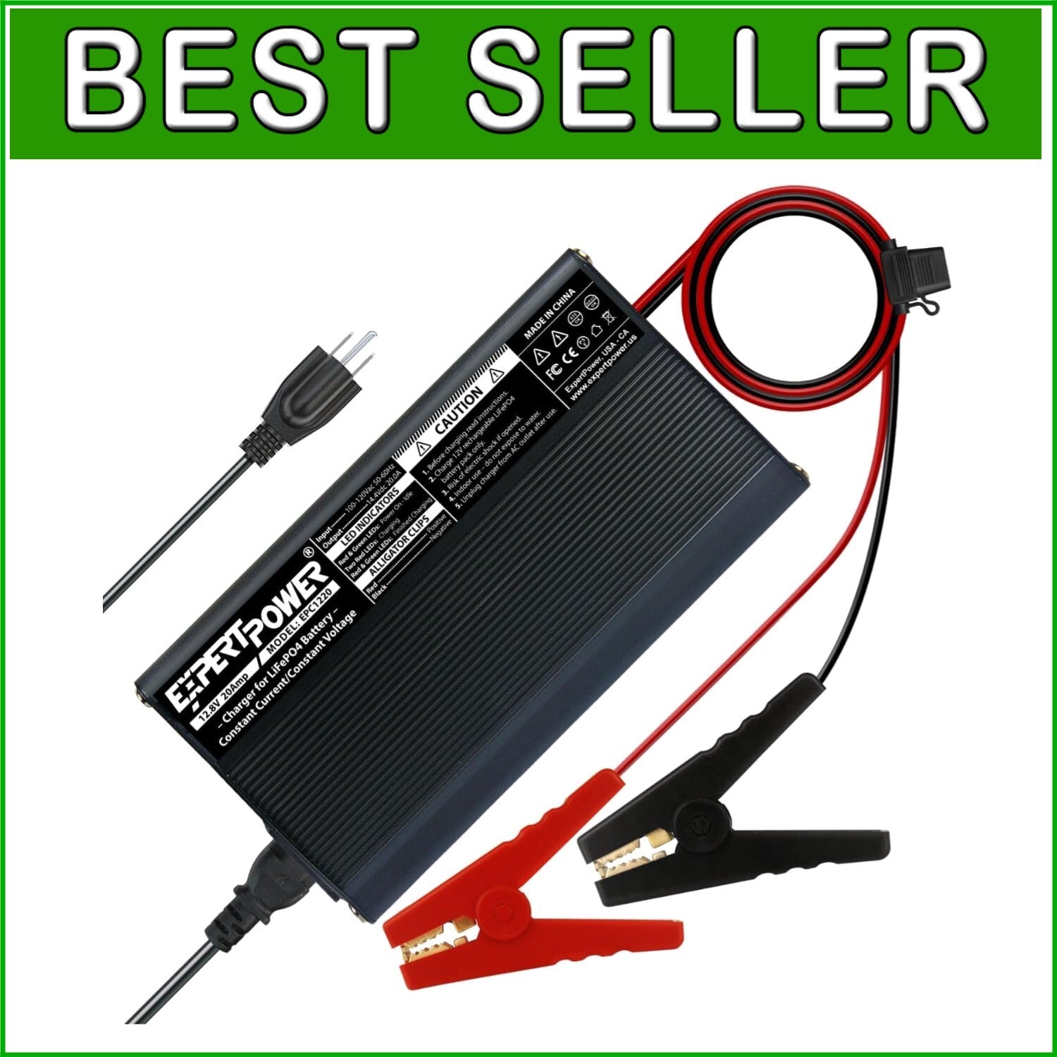 12V 20A Smart Charger for LiFePO4 Deep Cycle Batteries - Efficient & Reliable