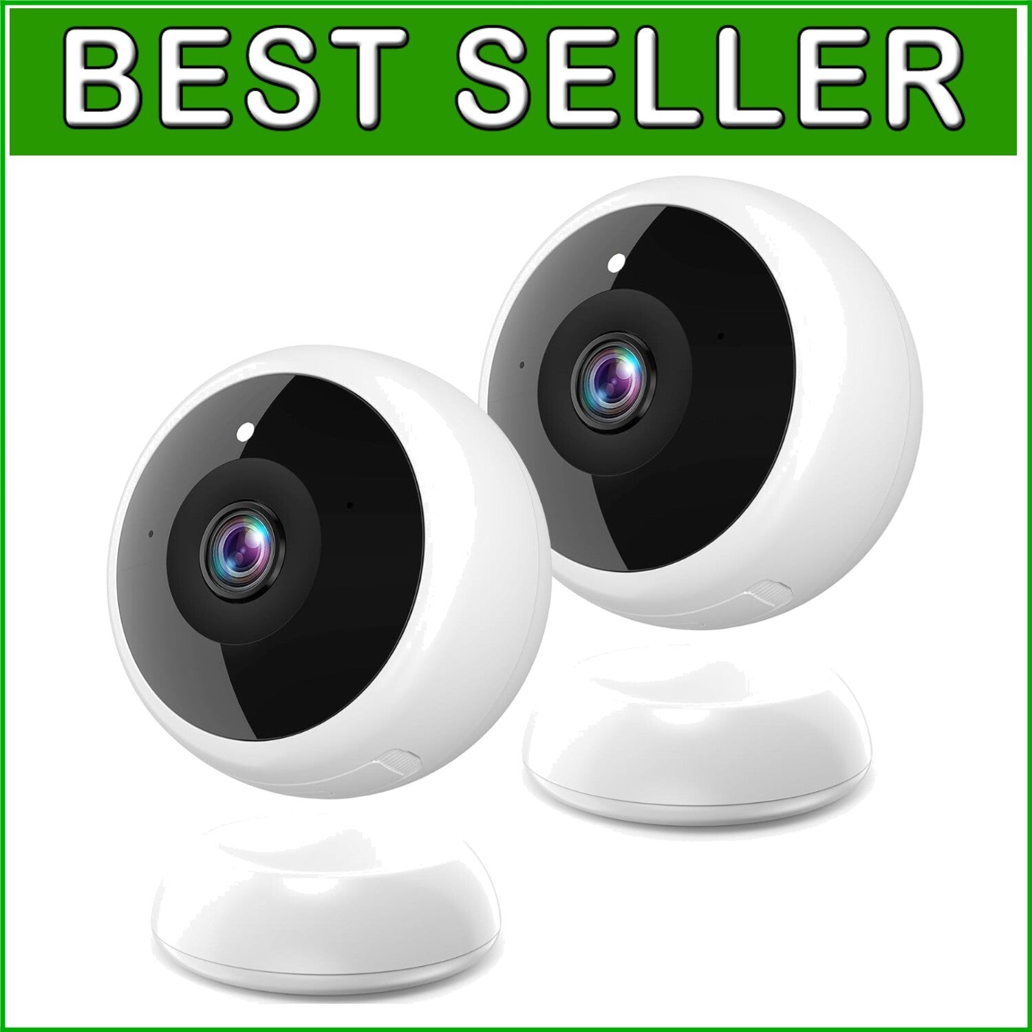 2-Pack 2K Wireless Security Cameras with AI Motion Detection & Night Vision