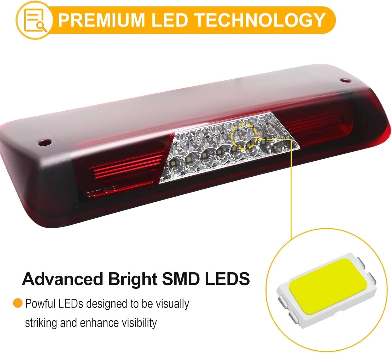 SMD LED Third Brake Light for F150 & Explorer - Modern Look, Quick Installation