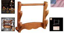 Load image into Gallery viewer, Elegant Two-Tier Solid Wood Sword Display Stand for Katana &amp; Medieval Swords