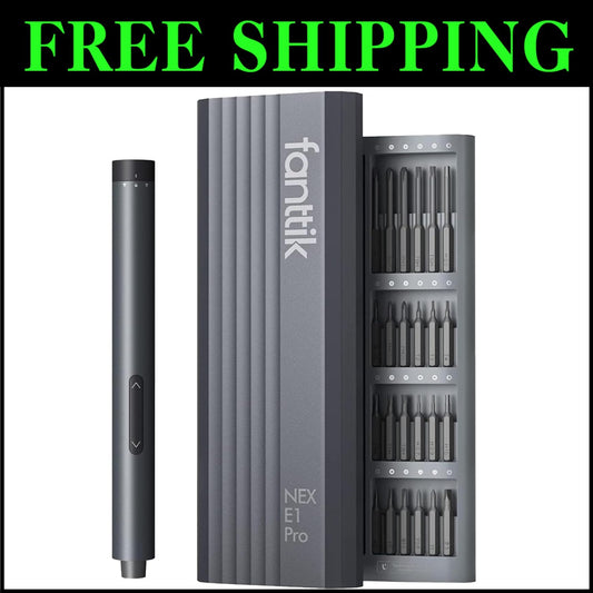 3.7V Mini Electric Screwdriver Set with 24 Magnetic Bits - Precision Repair Tool