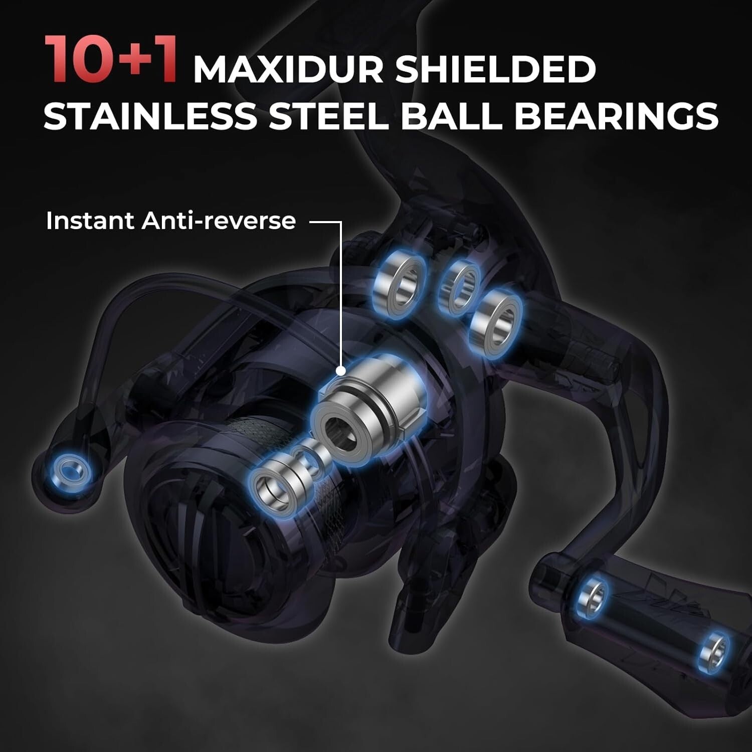 Carbon Fiber Fishing Reel - 39.5 LBs Max Drag & 10+1 SS Bearings for All Anglers