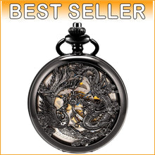 Load image into Gallery viewer, Luxury Dragon &amp; Phoenix Mechanical Pocket Watch - Perfect Gift for Any Occasion