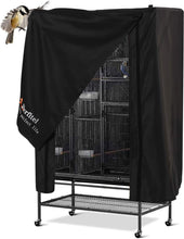Load image into Gallery viewer, Fade Resistant and Washable Bird Cage Cover - Durable Black Nylon Twill Design