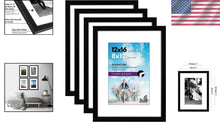 Load image into Gallery viewer, Classic Black Photo Frames - 12x16/8x12 Set of 4 for Vertical/Horizontal Display