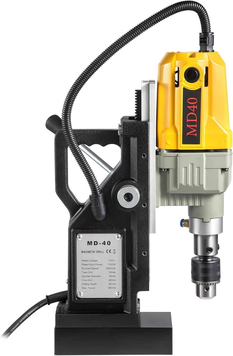 Heavy-Duty Magnetic Drill 1100W - 2697lbf Force for Home and Industrial Use