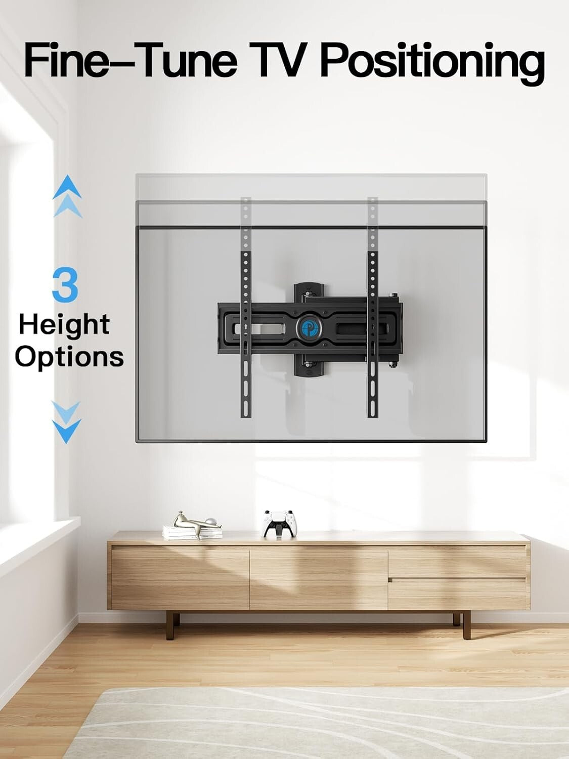 Durable Full Motion Wall Mount for TVs 26-60 Inches - Tilt & Swivel Convenience