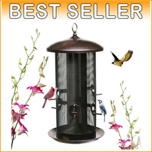 Load image into Gallery viewer, Hanging Wild Bird Feeder with Two Seed Compartments for Diverse Feeding