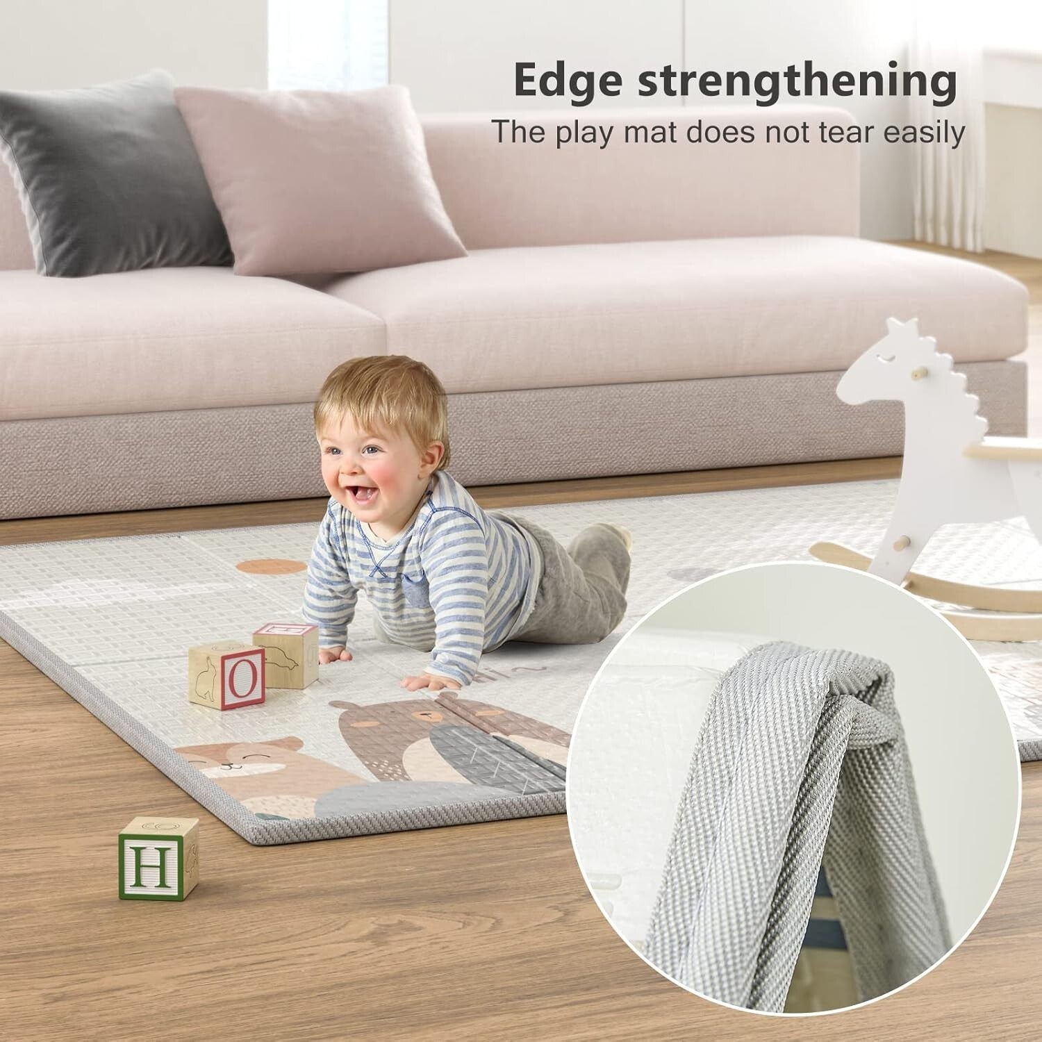 Waterproof Foldable Baby Play Mat - Soft Safe Surface for Infants & Toddlers