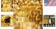 Load image into Gallery viewer, Chic Graduation Decorations - 2025 Theme with LED Lights &amp; Non-Toxic Materials