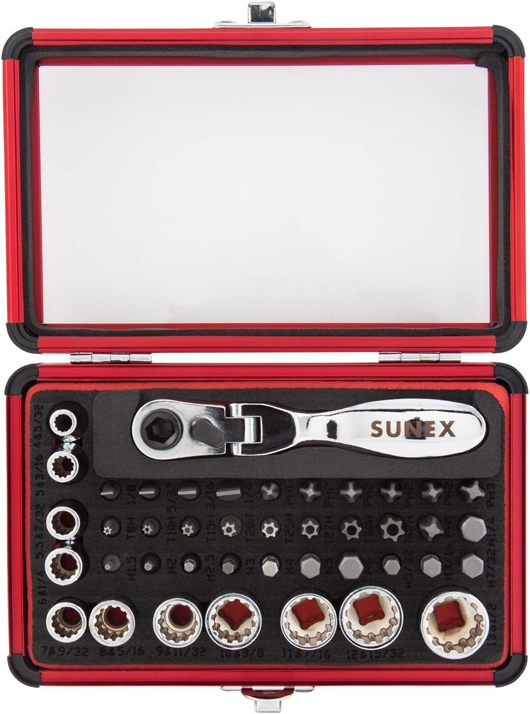 1/4" Drive Mini Ratchet & Socket Set with CR-V Spline - All-Purpose 44-Piece Set