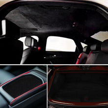 Load image into Gallery viewer, Foam-Backed Black Suede Headliner 98" L × 60" W - Ideal for DIY Projects