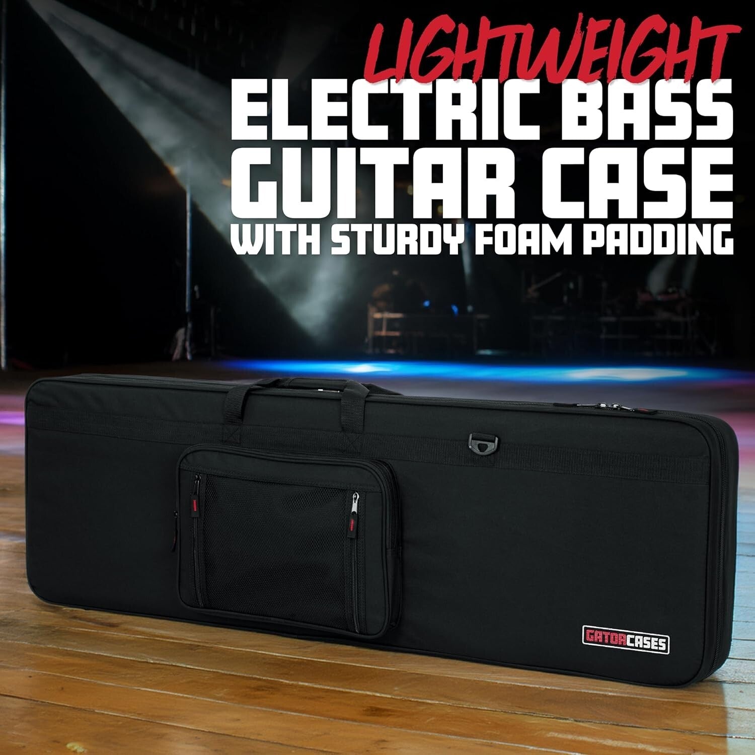 High-Durability Bass Guitar Case with Plush Lining - Fits Major Models 44x16 in