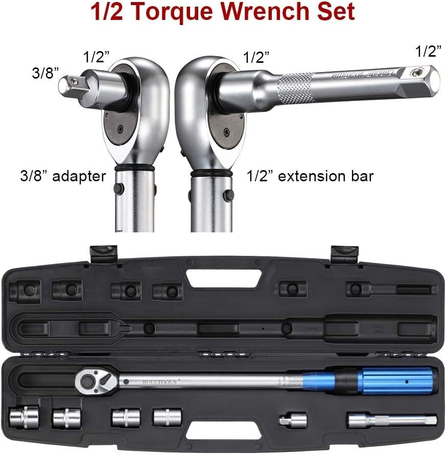 Dual-Direction 1/2'' Drive Click Torque Wrench - 10-160 ft.lb Precision Tool