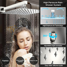 Load image into Gallery viewer, Chrome Wall-Mounted Rain Shower &amp; Tub Spout Set with 10-Inch Head - Easy Install