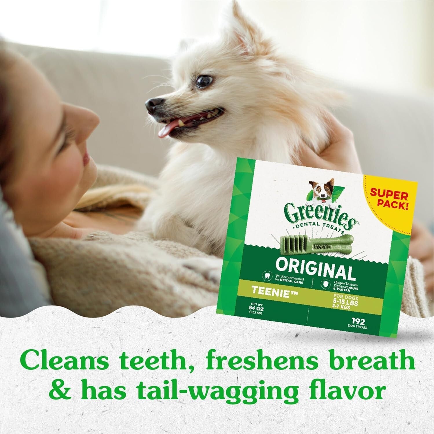 54 oz. Original Flavor Dental Chews for Small Dogs - 192 Count Healthy Treats