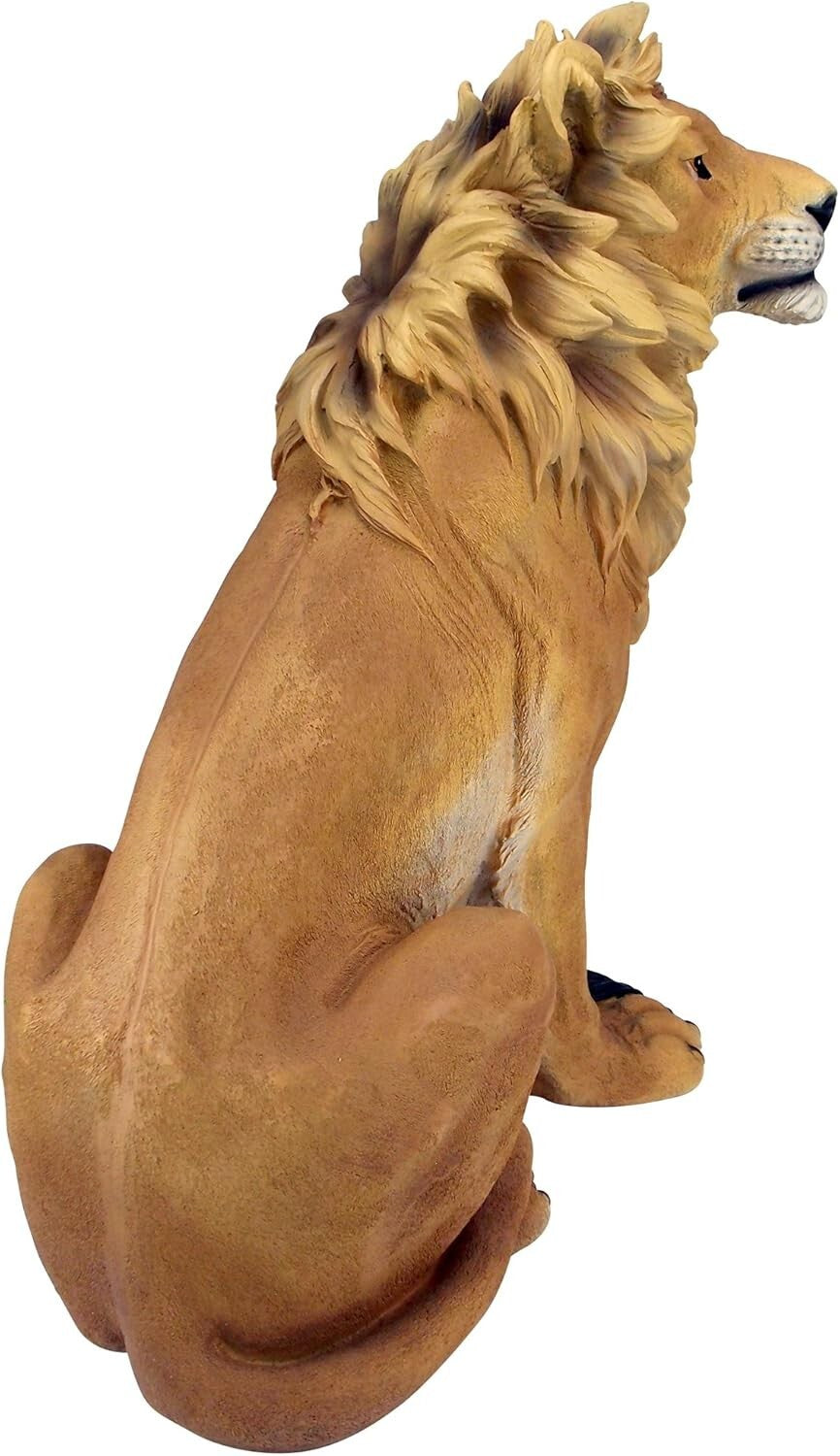 Exquisite 27-Inch King of Beasts Lion Statue for Outdoor Garden Decor