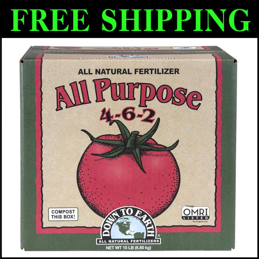 Organic All Purpose Fertilizer 4-6-2 Mix for Tomato & Vegetable Plants - 15 lb